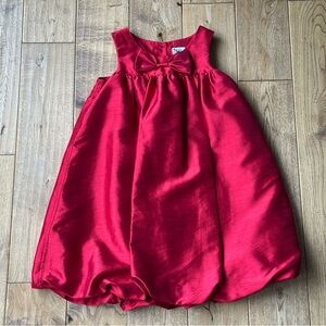 Good Lad Sleeveless Red Taffeta Bow Holiday Dress size 5